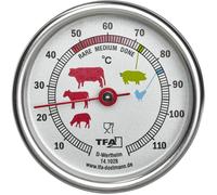 TFA Dostmann Thermomètre à viande 14.1028 acier inoxydable pour poisson et volaille argenté