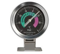 TFA Dostmann 14.4011.60 Thermomètre analogique pour réfrigérateur en acier inoxydable Convient également pour les congélateurs, les entrepôts jusqu'à -40 °C, argenté