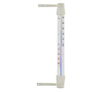 TFA Dostmann 14.6007 Thermomètre de fenêtre analogique résistant aux intempéries Lecture pratique de la température extérieure en plastique Blanc