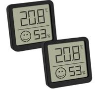 TFA Dostmann Thermo-hygromètre 30.5053.01.02 – Temp. & humidité, zone de confort – Lot 2 noir