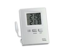 TFA Dostmann Thermomètre numérique Int./Ext. 30.1012, sonde câble, -50 à 70°C / -10 à 60°C, blanc