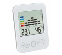 TFA Dostmann 30.5046.02 Thermomètre hygromètre numérique intérieur, fonction max.-min, taux d'humidité de l'air de 12 heures, alarme en cas de risque de moisissure, blanc