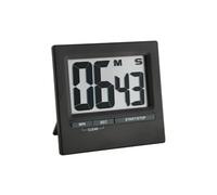 Tfa dostmann 38.2013.01 minuteur chronomètre électronique avec grand écran en aluminium noir