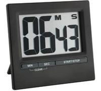 Tfa dostmann 38.2013.01 minuteur chronomètre électronique avec grand écran en aluminium noir Noir G