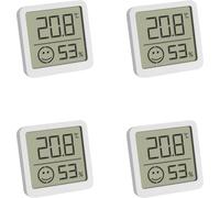 TFA Dostmann 4-pack Thermo-hygromètre blanc 30.5053.02.04