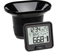 TFA Dostmann Pluviomètre 47.3005.01 numérique sans fil, alarme pluie 24 h noir