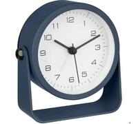 TFA Dostmann Réveil analogique 60.1042.06 à quartz silencieux sans tic-tac avec lumière Bleu