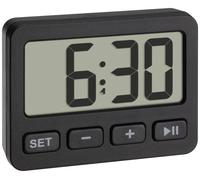 TFA Dostmann 60.2036.01 à quartz Réveil noir Heures de réveil 1 1 minuterie