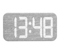 TFA Dostmann Réveil à quartz 60.2042.02 blanc/gris – grand écran – 3 heures de réveil