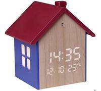 TFA Dostmann Réveil 60.2046.06 à quartz – bleu/rouge/bois, 1 alarme, veilleuse
