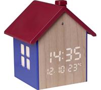 TFA Dostmann 60.2046.06 à quartz Réveil bleu, rouge, bois Heures de réveil 1