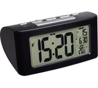 TFA Dostmann 60.2532.01 radiopiloté(e) Réveil noir Heures de réveil 1