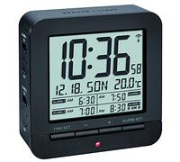 TFA Dostmann 60.2536 Radio-réveil numérique avec 4 Heures d'alarme (Noir avec Batteries)