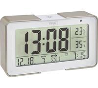 TFA Dostmann 60.2540.53 radiopiloté(e) Réveil or, blanc Heures de réveil 3