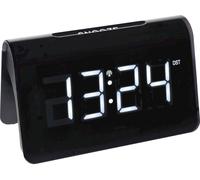 TFA Dostmann Icon Réveil Radio-pilotée numérique, 60.2543.02, Chiffres Lumineux LED très clairs, Alarme de réveil, durée de Snooze individuelle, Noir-Blanc