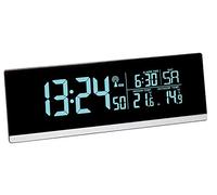 TFA Dostmann 60.2548.01 Multi-Color Réveil numérique sans Fil avec Changement de Couleur et température extérieure (Noir avec Batteries)