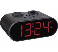 TFA Dostmann Réveil radiopiloté 60.2551.01 noir, 1 port USB, grand écran