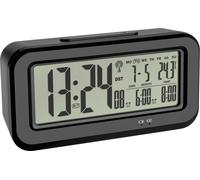 TFA Dostmann 60.2554.01 radiopiloté(e) Réveil noir Heures de réveil 2 grand écran
