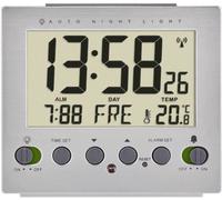 TFA Dostmann 60.2561.55 radiopiloté(e) Réveil argent Heures de réveil 1