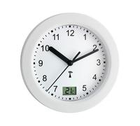 TFA Dostmann Horloge murale 60.3501 radio-pilotée 17,5 cm blanc pour salle de bain / pièce humide