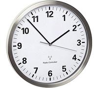 TFA Dostmann Horloge murale 60.3523.02 radiocommandée acier inoxydable 30,5 cm