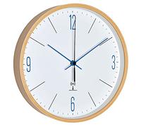 TFA Dostmann 60.3524.06 Horloge Murale, Bois, Blanc/Bleu, 25,5 x 4,5 x 25,5 cm.