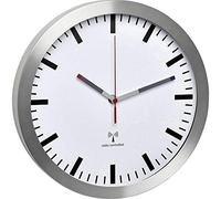TFA Dostmann Horloge murale 60.3528.02 radiopilotée 30 mm x 45 mm aluminium mécanisme silencieux