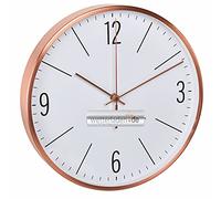 TFA Dostmann 60.3534.51 Horloge murale radio-pilotée en cuivre 300 mm silencieuse (cuivre avec batterie)