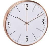 TFA Dostmann Horloge murale 60.3534.51 – Radio-pilotée analogique 30 cm, métal doré, silencieuse
