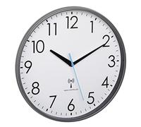 TFA Dostmann Horloge murale 60.3549.10 radio-pilotée diamètre 30 cm Gris trotteuse bleue