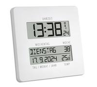 Horloge murale TFA Dostmann 60.4509.02 radiopiloté(e) 27 mm x 195 mm x 195 mm blanc