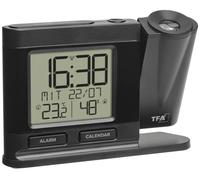 TFA Dostmann Réveil 60.5017.01 radio-piloté numérique avec thermo-hygromètre Noir 1 alarme