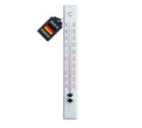 TFA - Thermomètre analogique intérieur/extérieur en métal 12.2015 - blanc