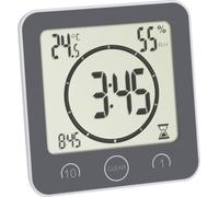 TFA Dostmann Bad- /Küchenuhr mit Timer Minuteur gris numérique