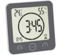 TFA Dostmann Horloge de salle de bain / cuisine numérique grise avec minuteur