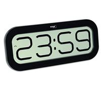 TFA Dostmann Bim Bam Horloge Murale, 60.4514.01, Horloge radiopilotée avec 5 Sons horaires différents (Big Ben, Oiseau, Coucou, Cloches, Bol Chantant), Noir