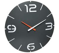 TFA Dostmann Design Horloge Murale Contour, 60.3536.10, Horloge Radio-pilotée, Facile à Lire, Grande, Anthracite