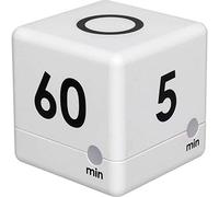 TFA Dostmann Digital Cube Timer, 38.2032.02, Cube de Temps, chronomètre, minuteur d'apprentissage, pour Les Jeux, minuteur pour la productivité, avec 4 Temps de déroulement : 5-15-30-60 Min, Blanc