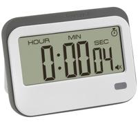 TFA Dostmann Digitaler Timer mit Stoppuhr und Wecker Minuteur blanc, gris numérique