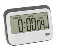 TFA Dostmann Digitaler Timer mit Stoppuhr und Wecker Minuteur blanc, gris numérique