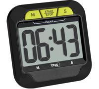 TFA Dostmann Digitaler Timer und Stoppuhr mit großen Ziffern Minuteur noir numérique