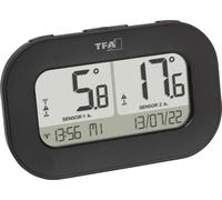 TFA Dostmann DOUBLE-CHECK Thermomètre radio numérique noir (30.3073.01)