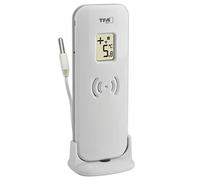 TFA Dostmann Émetteur de température 30.3255.02 avec capteur de câble étanche pour stations météo radio TFA Canal 1-3 Blanc