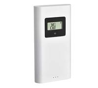 TFA Dostmann Emetteur de température avec écran, 30.3242.02, émetteur extérieur, pour station météo radio Horizon 35.1155.01, blanc