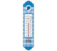 TFA Dostmann Enzian Thermomètre intérieur et extérieur en métal bleu ((L) 66 x (l) 13 x (H) 295 mm