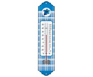 TFA Dostmann Enzian Thermomètre intérieur et extérieur en métal bleu ((L) 66 x (l) 13 x (H) 295 mm