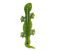 TFA Dostmann Gecko Thermomètre de fenêtre analogique, 14.6018, température extérieure, montage avec ventouses, design gecko, résistant aux intempéries, vert