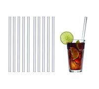 TFA Dostmann GlasWerk Long Glas Pailles, 14.2017.10, 10 pièces, 23 cm, lavables au lave-vaisselle, pour long drinks/smoothies