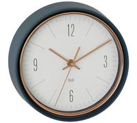 TFA Dostmann Horloge Murale analogique 60.3547.20 avec Horloge Radio-pilotée en métal avec Aiguilles Couleur cuivre Vert pétrole 223 x 70 x 223 mm