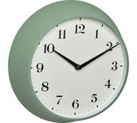 TFA Dostmann Horloge Murale Analogique Rétro 60.3540.04 Horloge Murale Radio-pilotée en Métal Vert (L) 270 x (b) 82 x (h) 270 mm